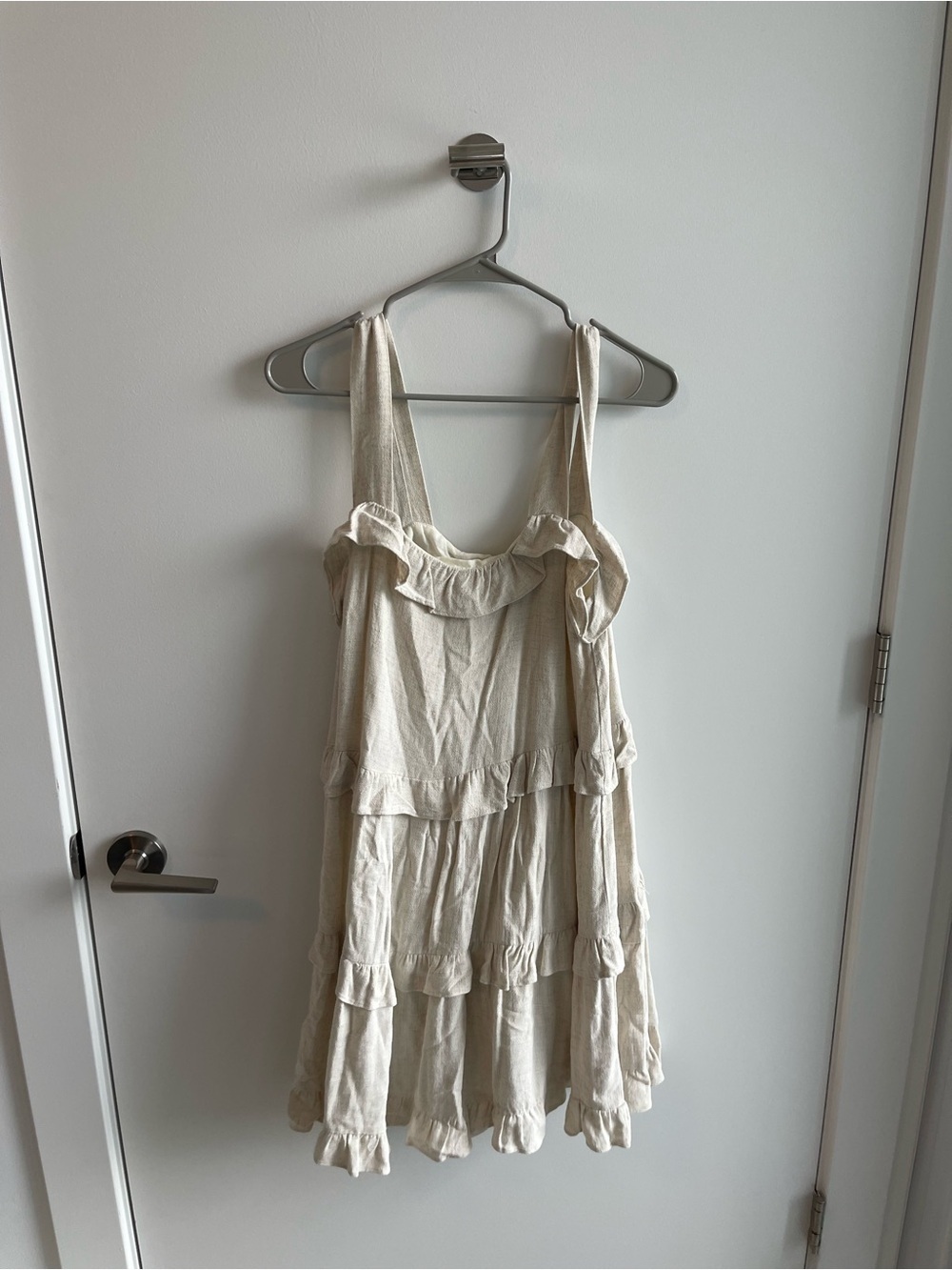 By Together Cream Ruffled Tiered Sundress